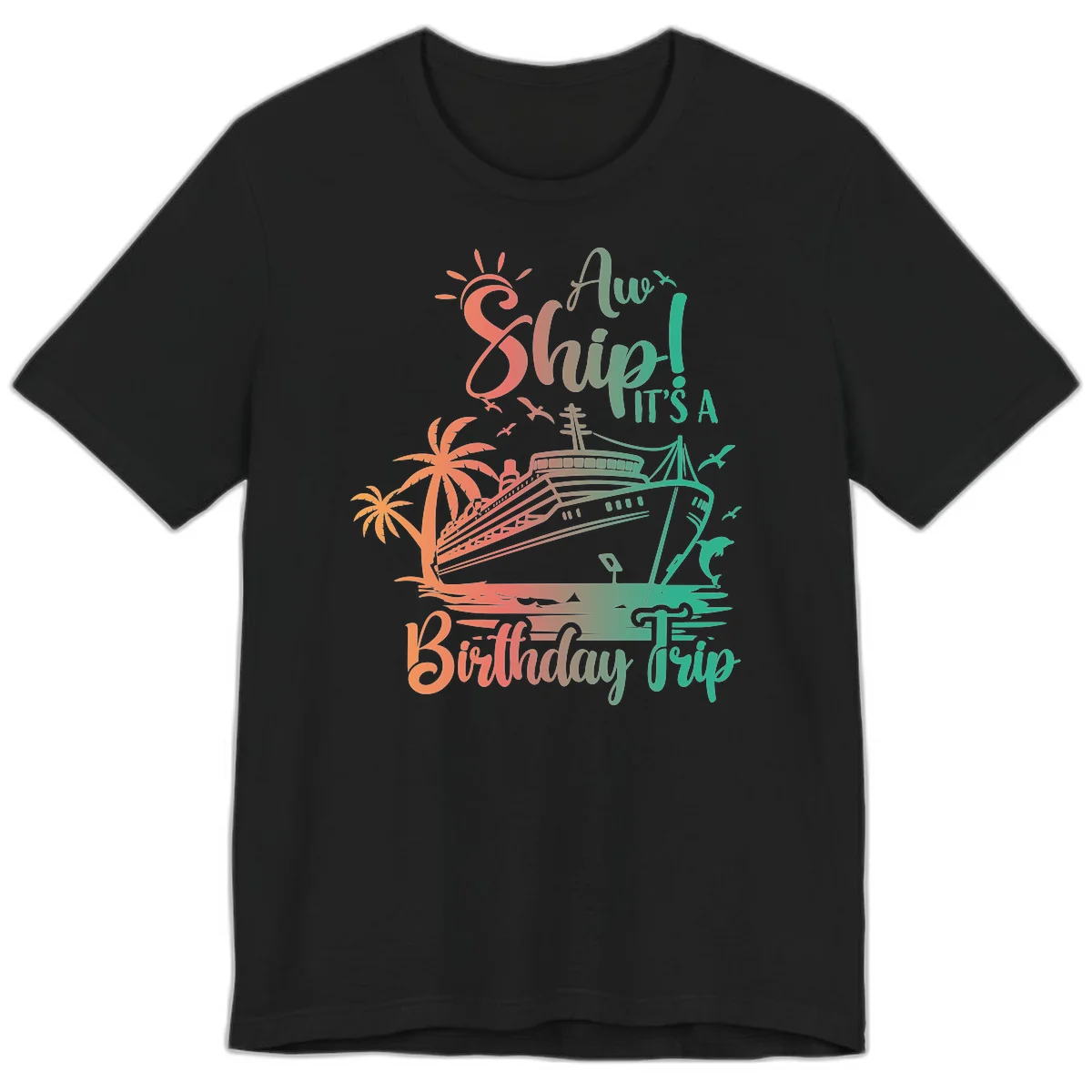 Ahoy It's A Birthday Trip Premium T-Shirt in Black