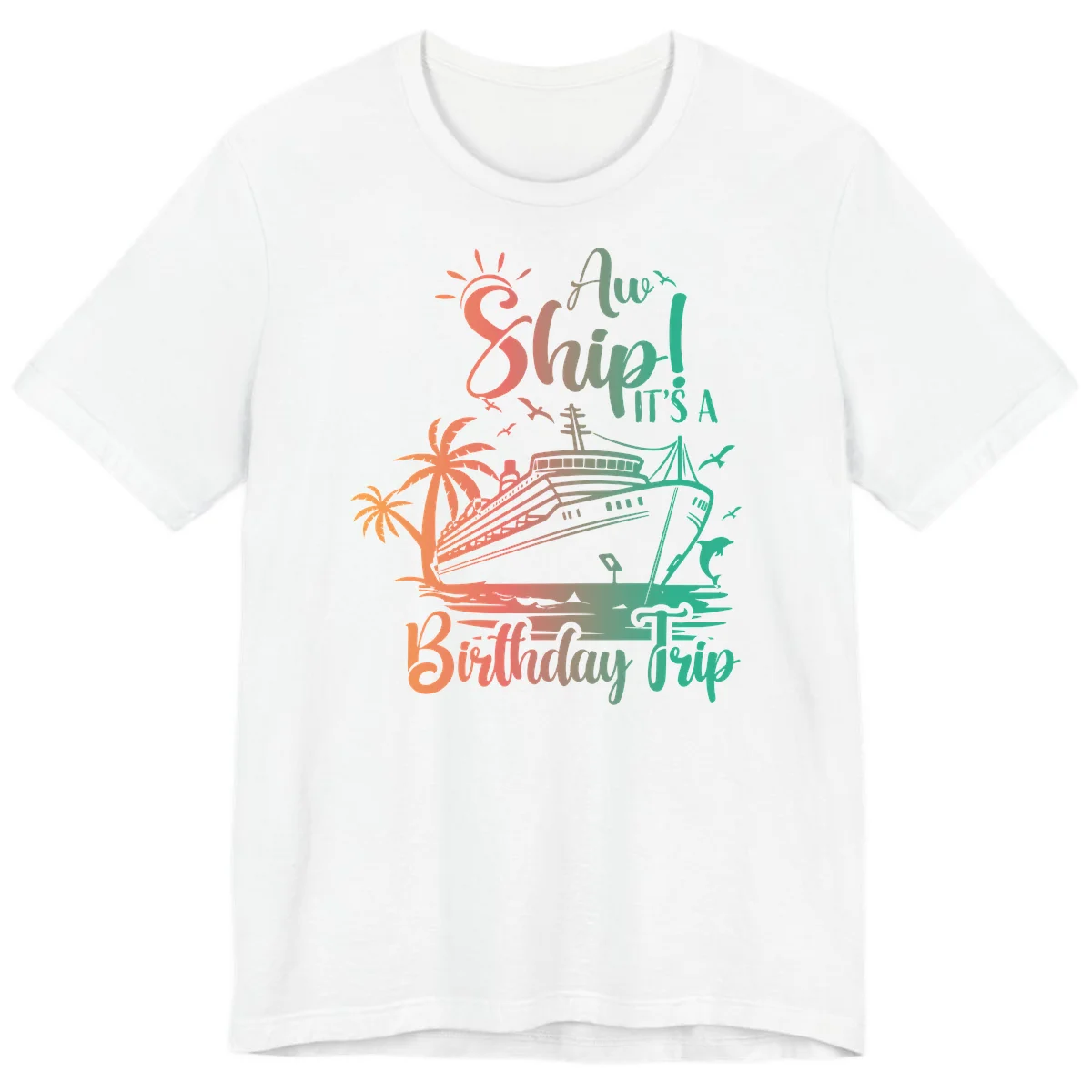 Ahoy It's A Birthday Trip Premium T-Shirt in White