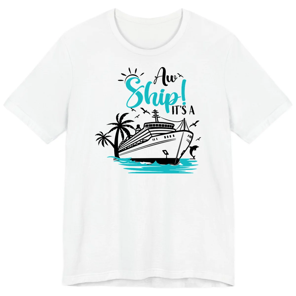 Aw Ship It's A Cruise Premium T-Shirt in White