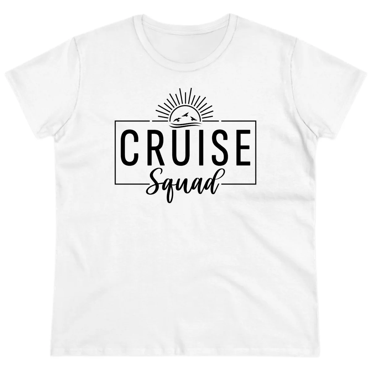 Cruise Squad Sunrise Ladies Tee in White