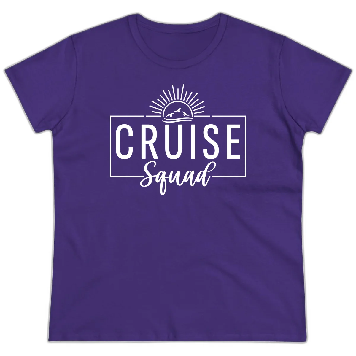 Cruise Squad Sunrise Ladies Tee in Purple