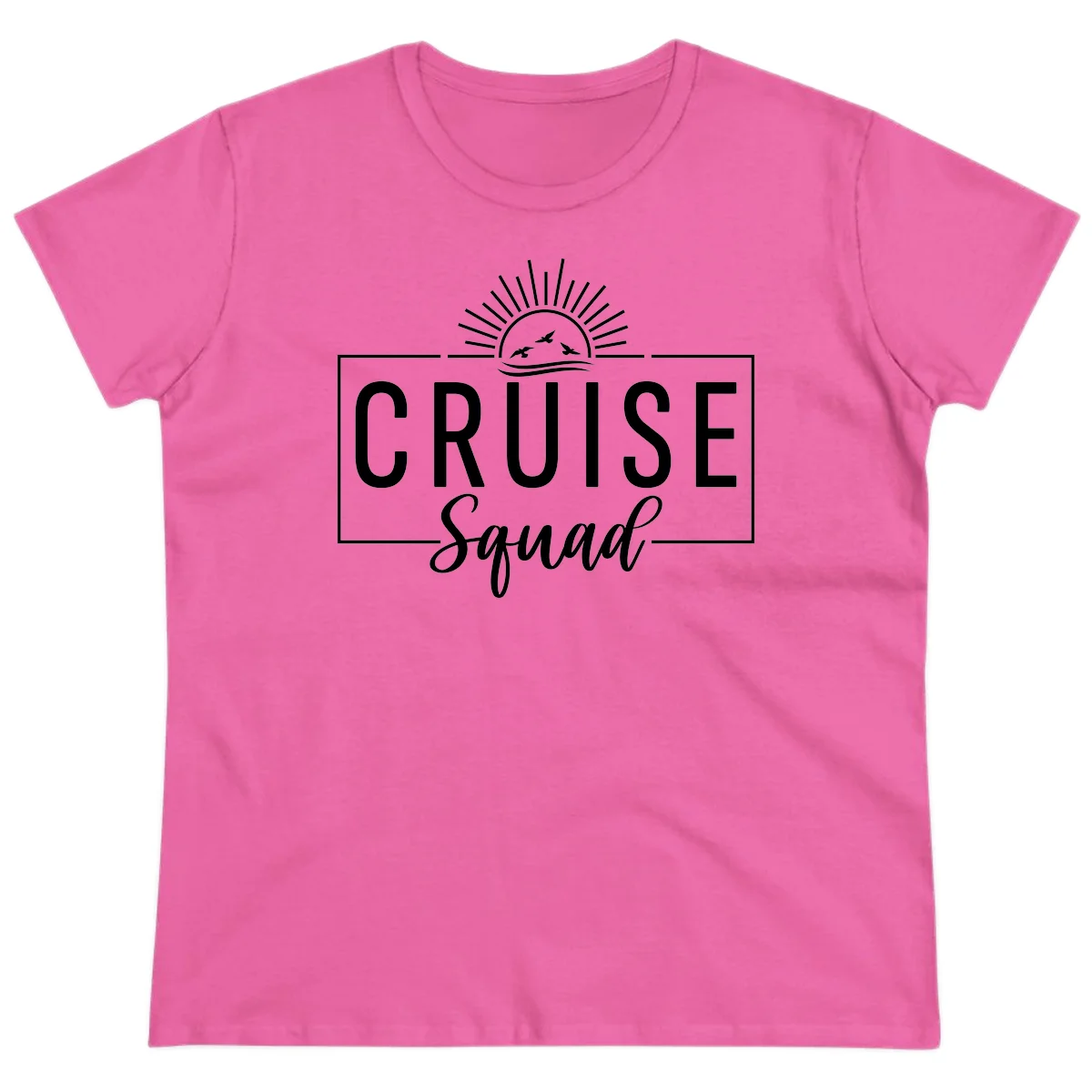 Cruise Squad Sunrise Ladies Tee in Azalea