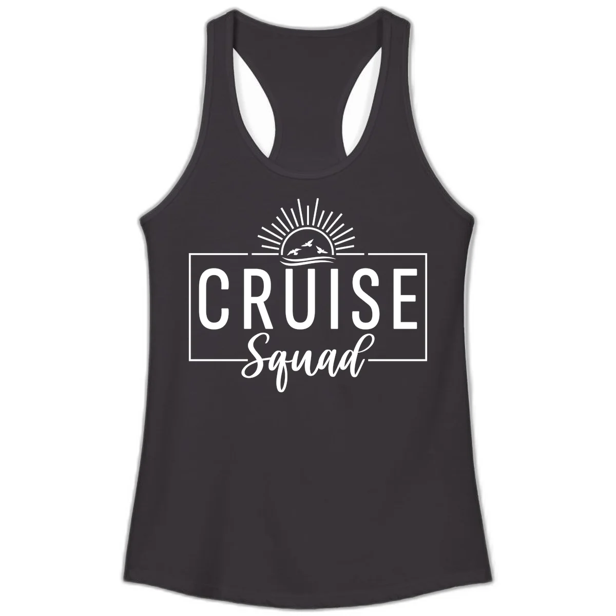 Cruise Squad Sunrise Ladies Tank in Black
