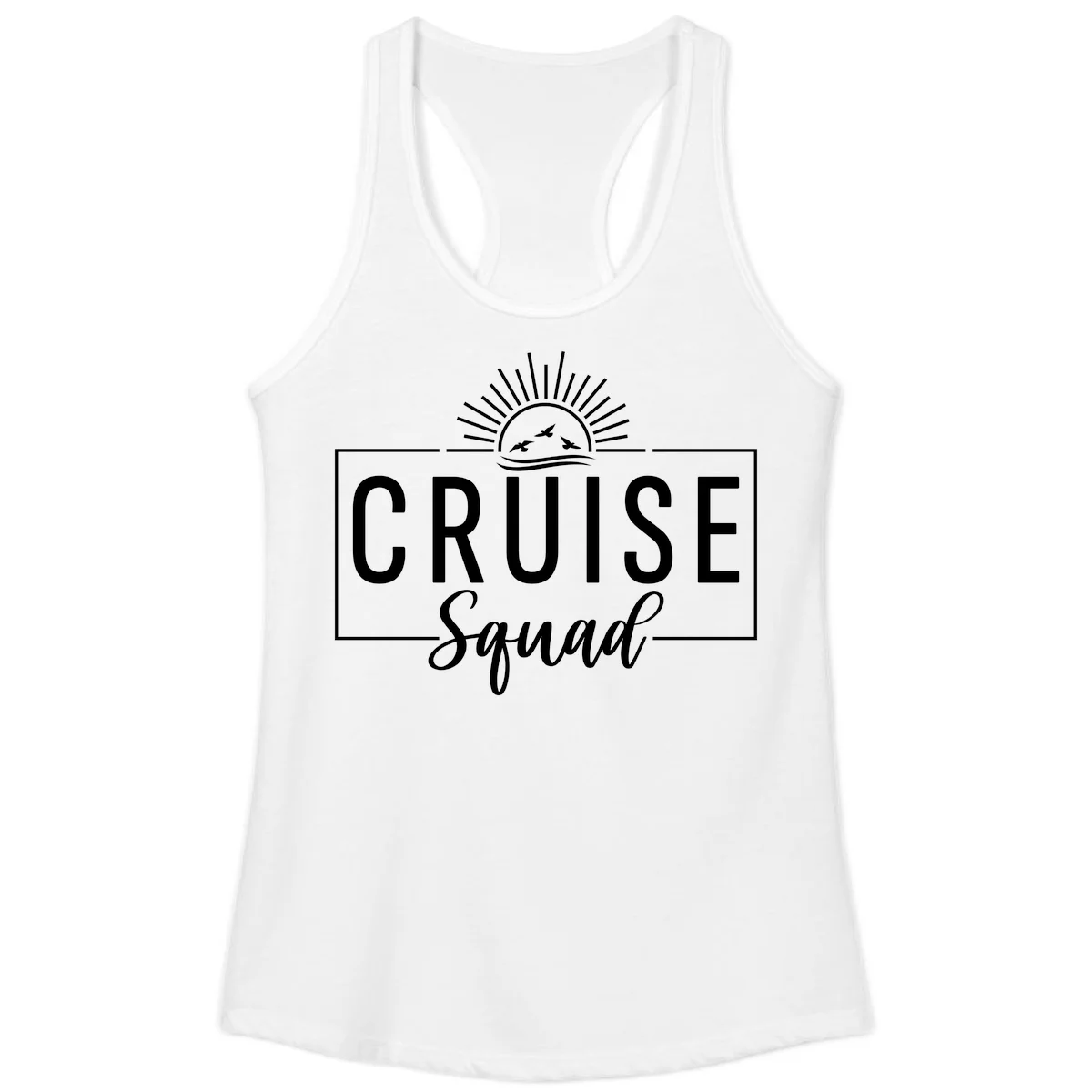 Cruise Squad Sunrise Ladies Tank in White
