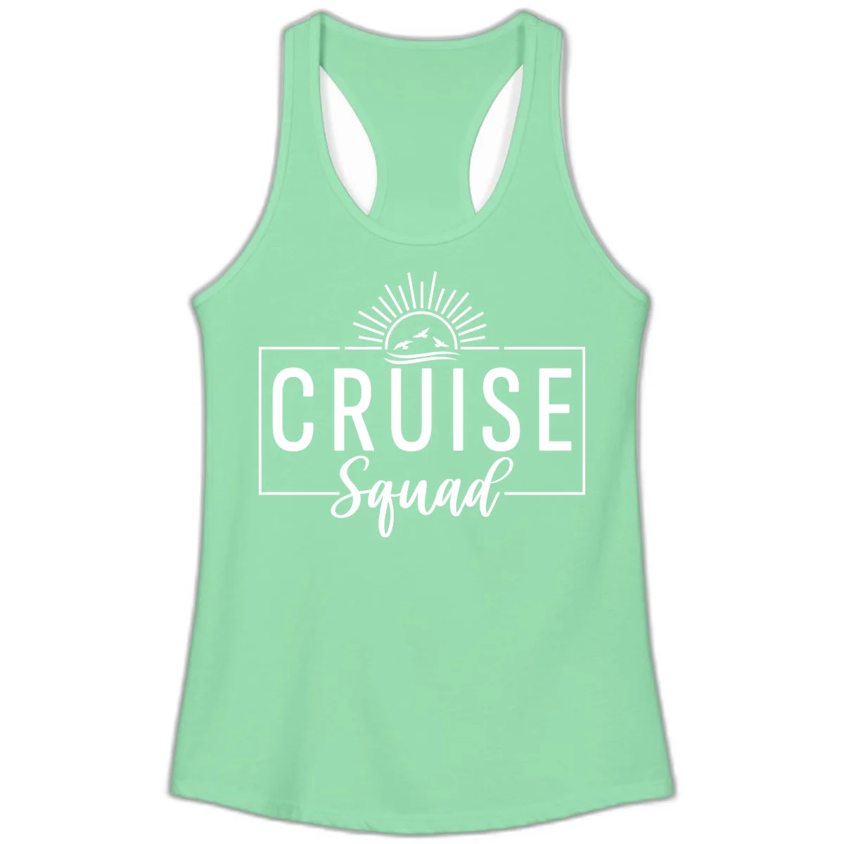 Cruise Squad Sunrise Ladies Tank in Solid Mint