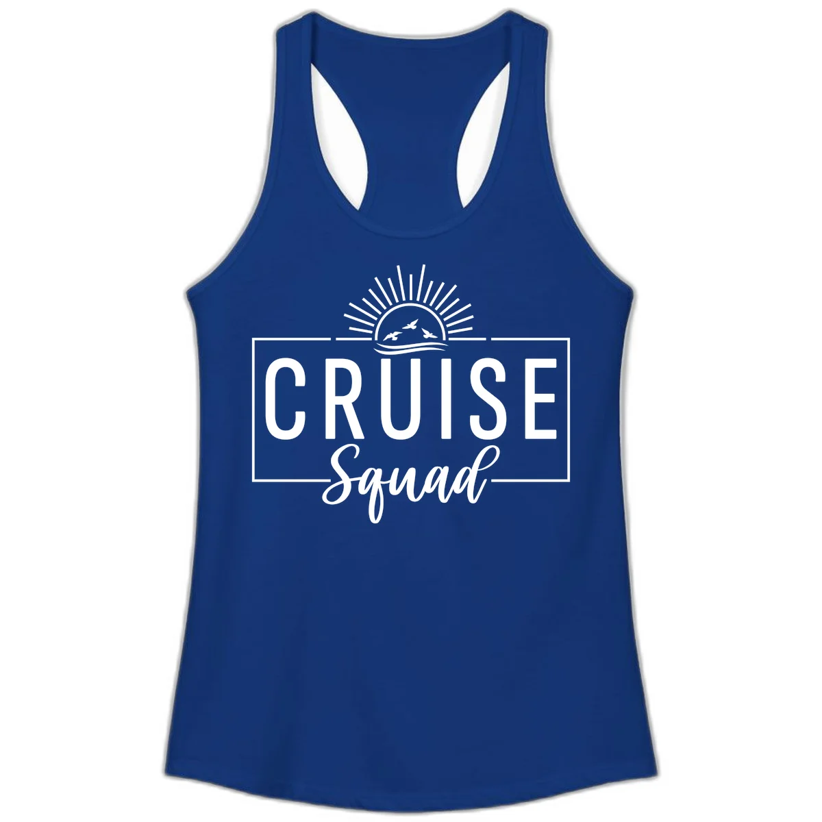 Cruise Squad Sunrise Ladies Tank in Solid Royal