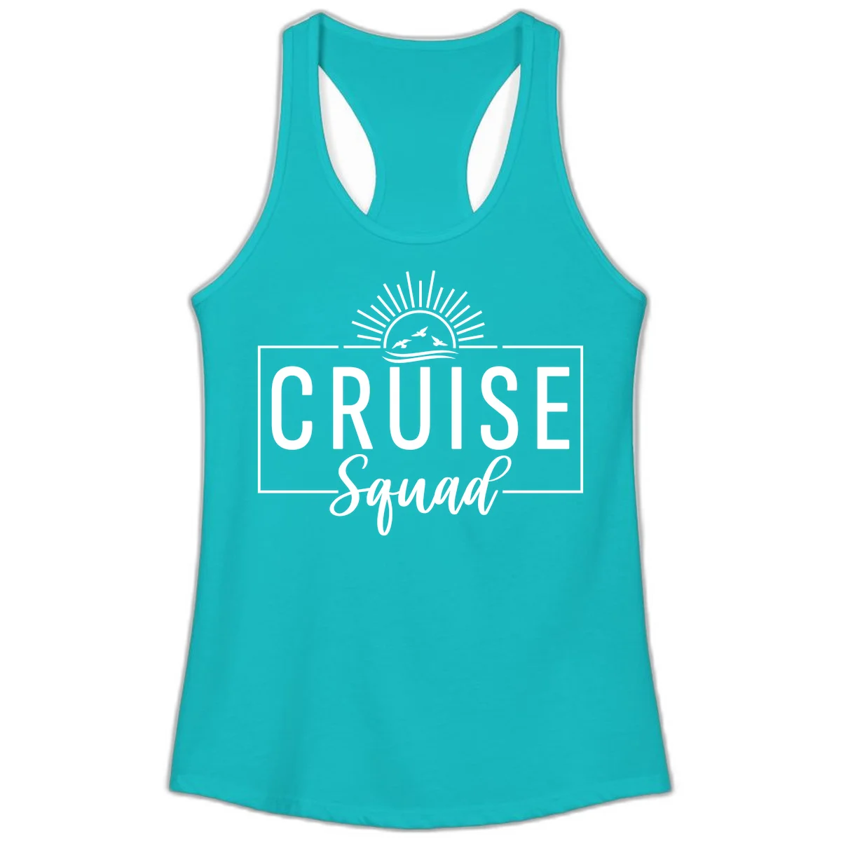 Cruise Squad Sunrise Ladies Tank in Tahiti Blue