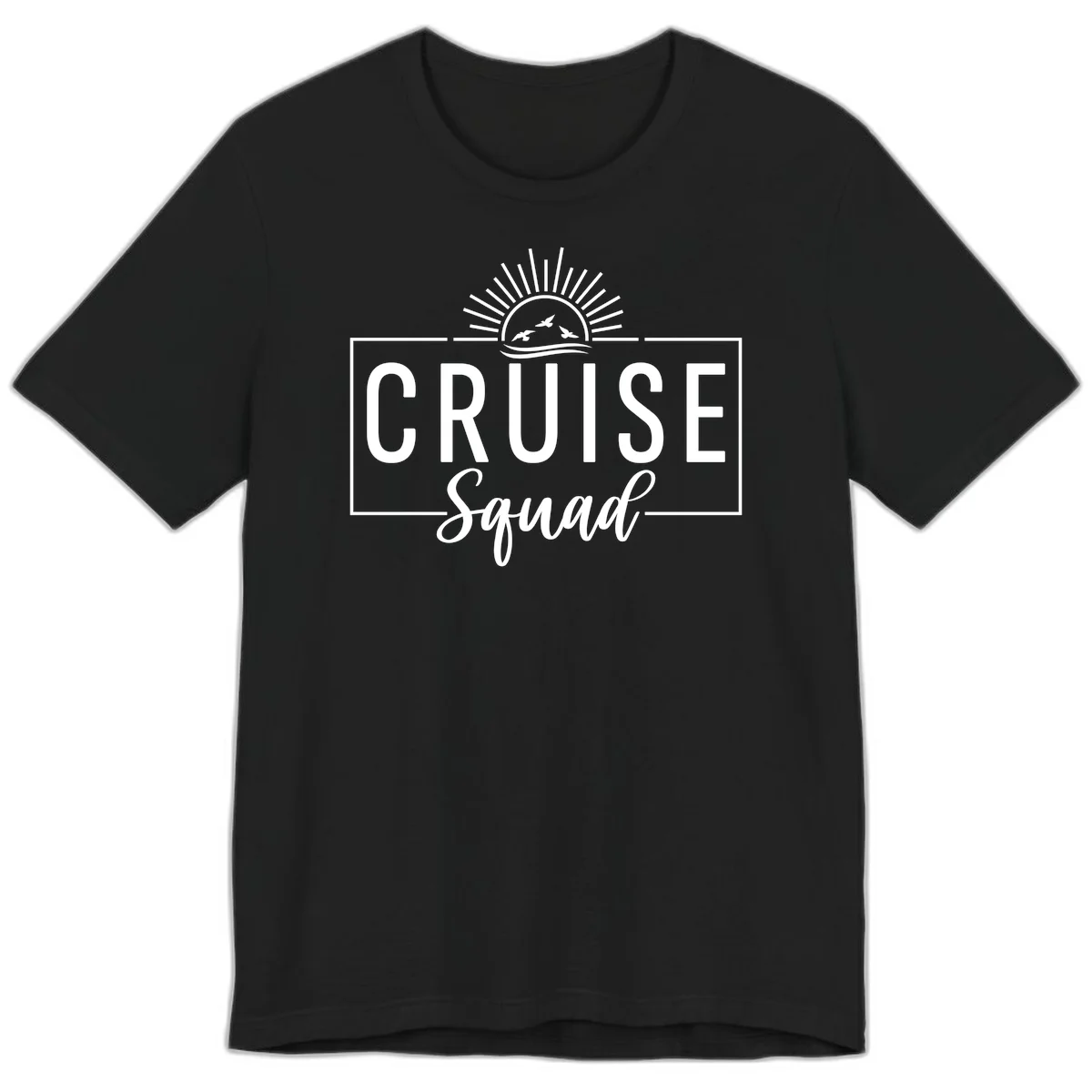 Cruise Squad Sunrise Premium T-Shirt in Black