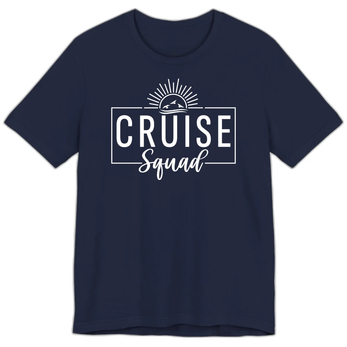Cruise Squad Sunrise Premium T-Shirt in Navy