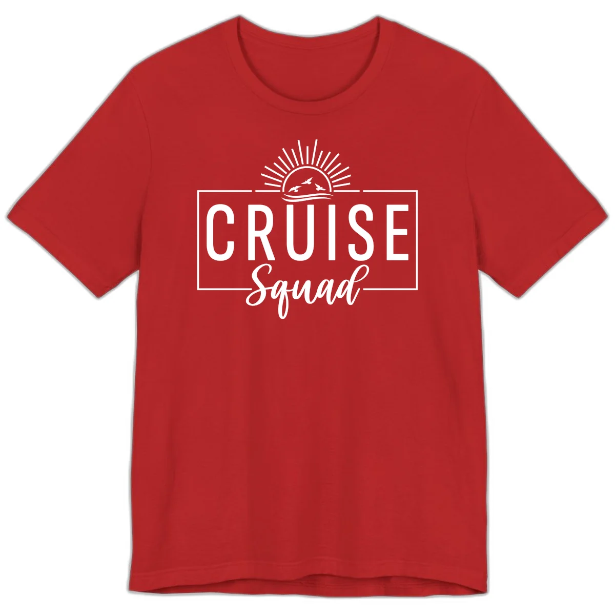 Cruise Squad Sunrise Premium T-Shirt in Red