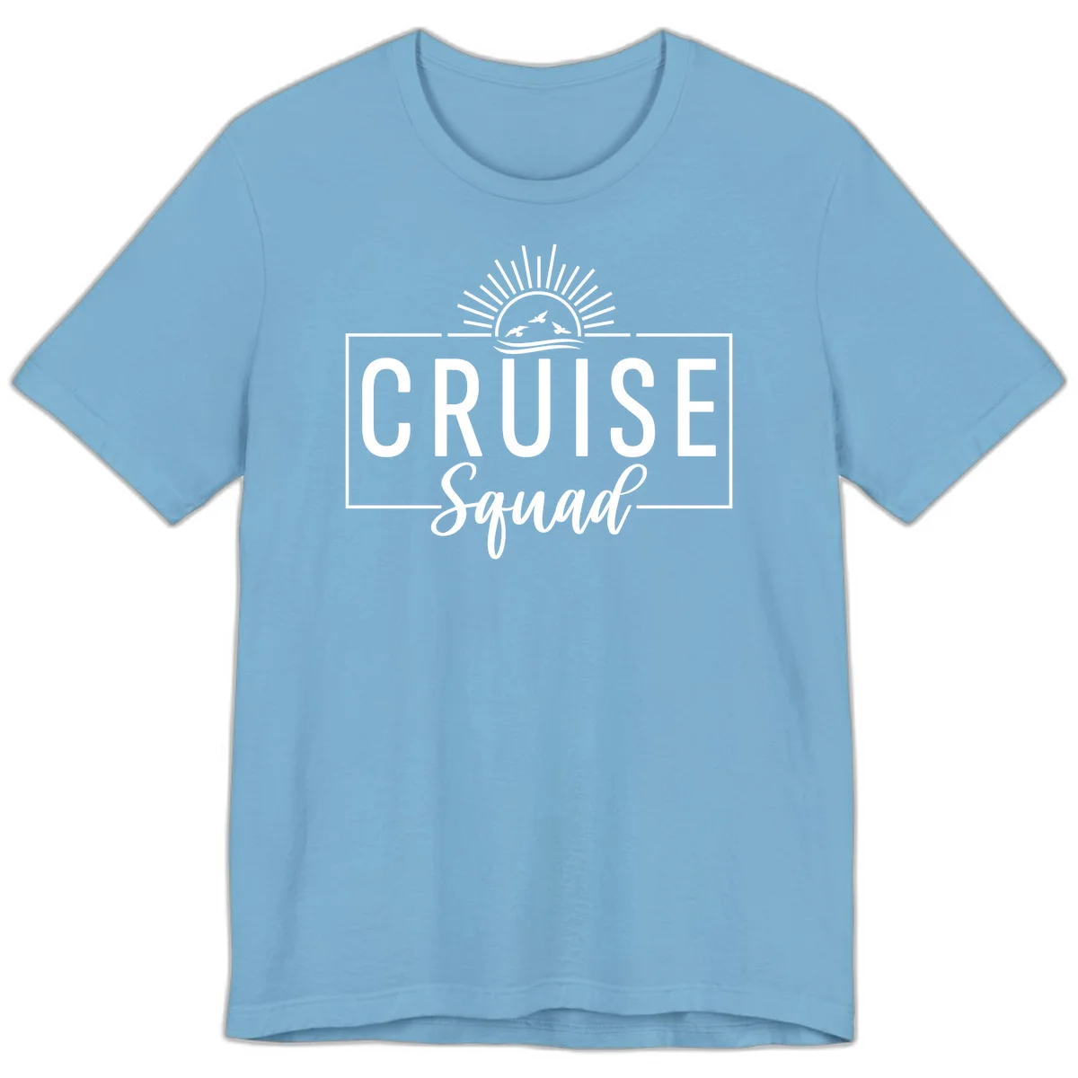 Cruise Squad Sunrise Premium T-Shirt in Ocean Blue
