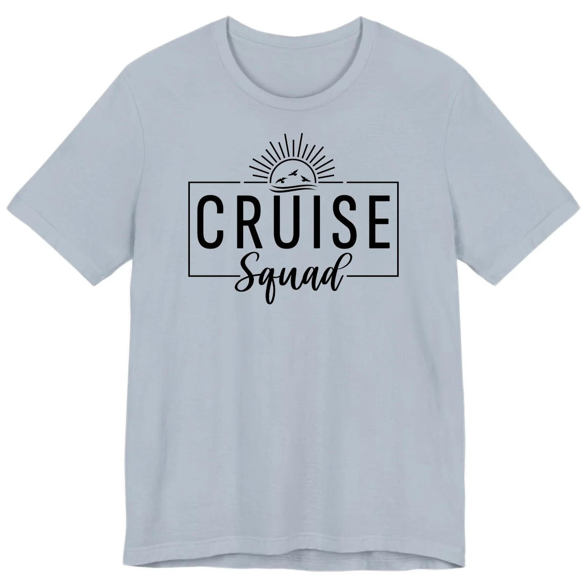 Cruise Squad Sunrise Premium T-Shirt in Light Blue