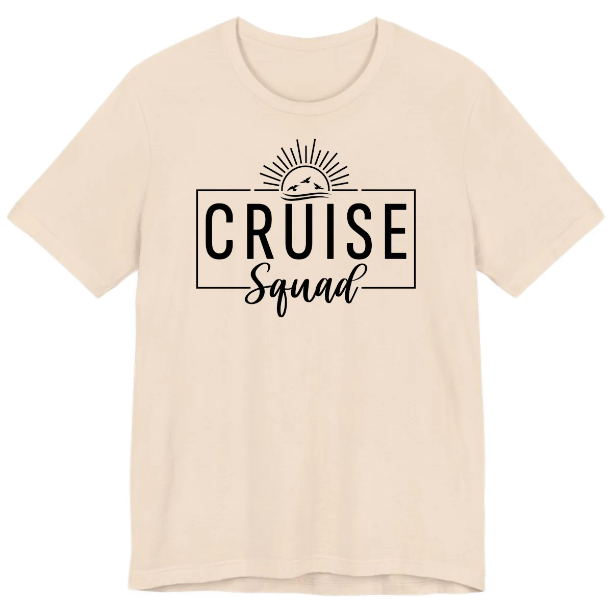 Cruise Squad Sunrise Premium T-Shirt in Soft Cream