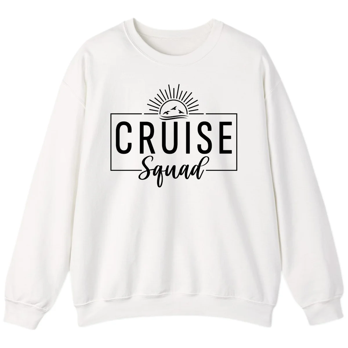 Cruise Squad Sunrise Sweatshirt in White