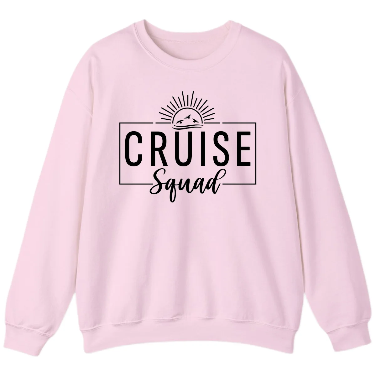 Cruise Squad Sunrise Sweatshirt in Light Pink