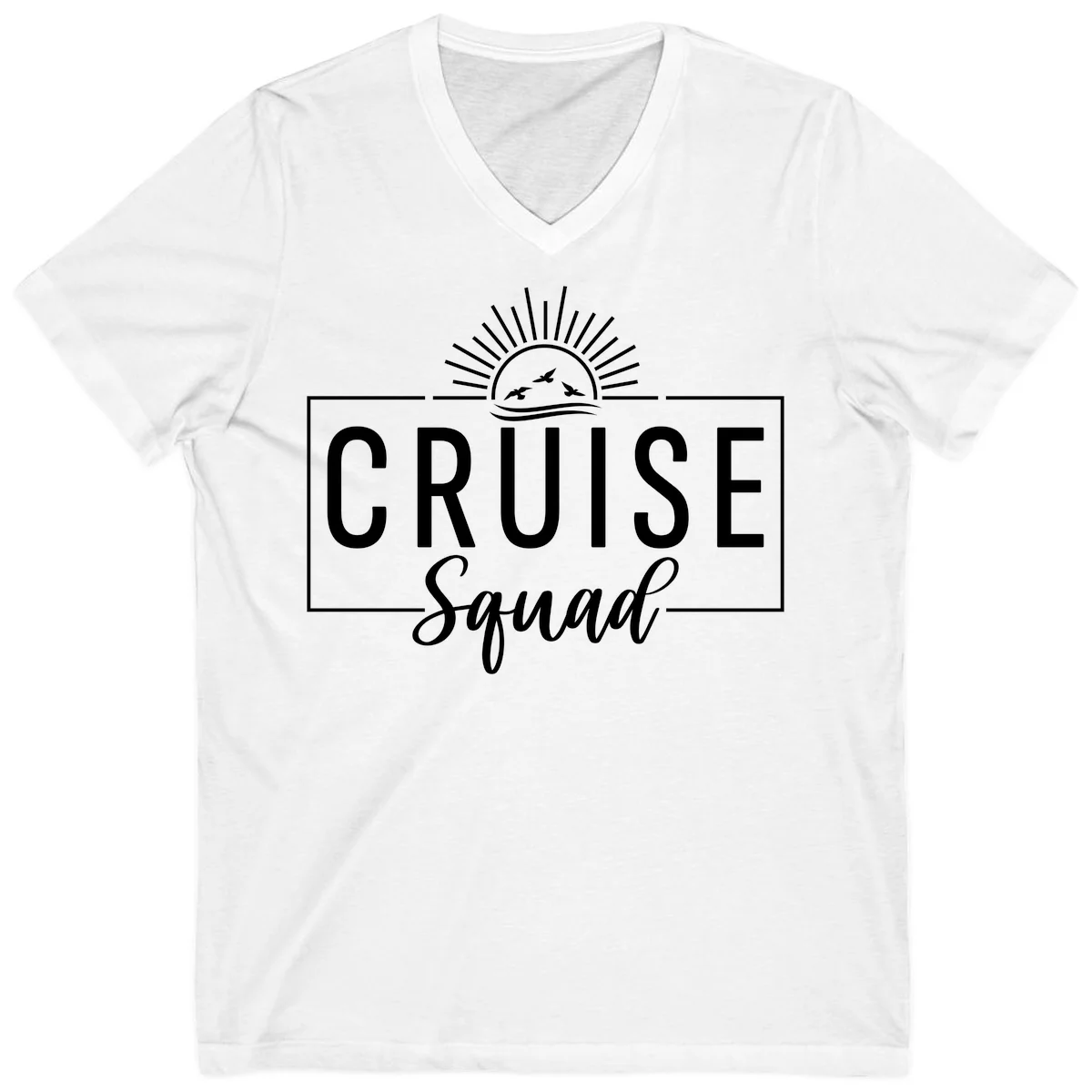 Cruise Squad Sunrise V-Neck in White