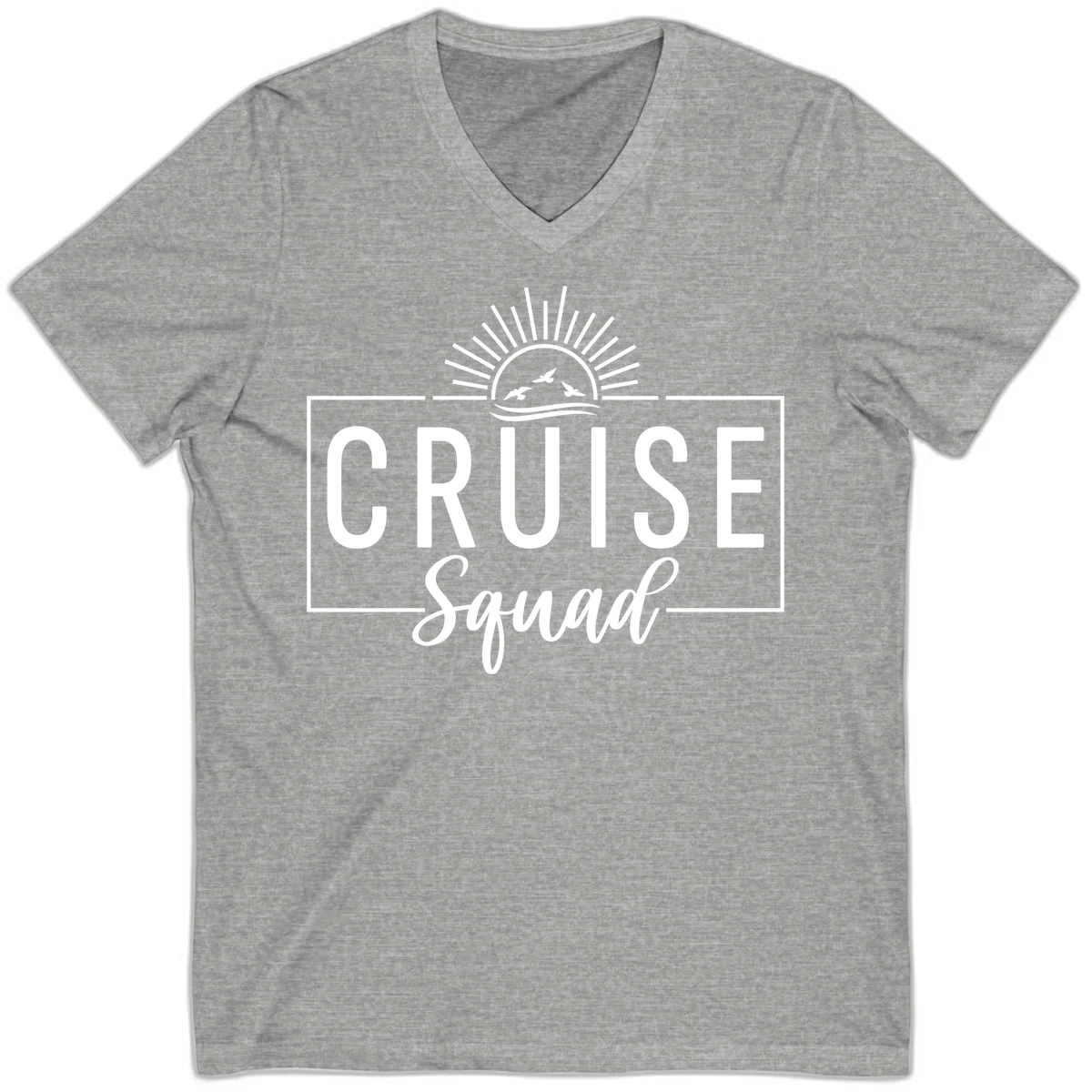 Cruise Squad Sunrise V-Neck in Athletic Heather