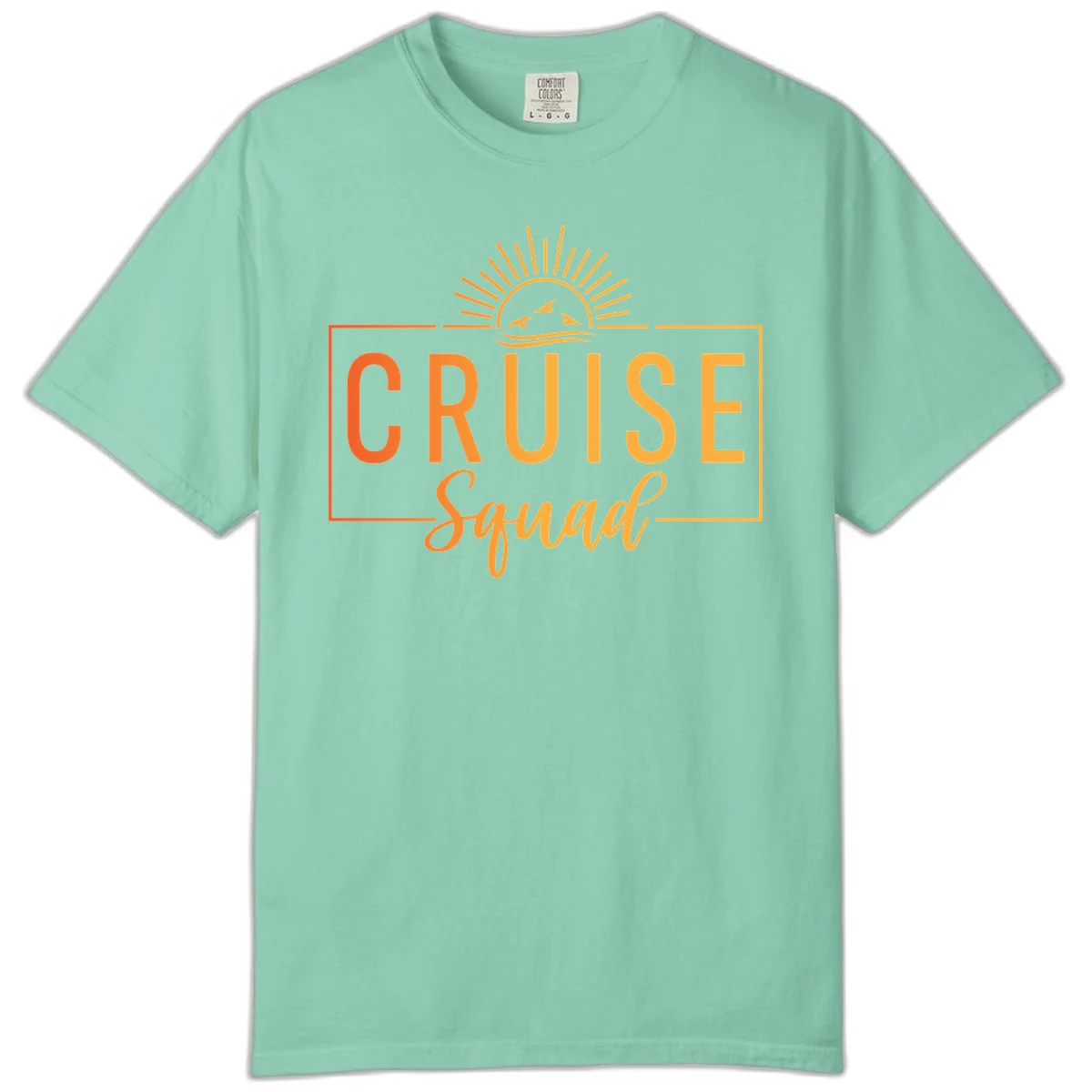 Cruise Squad Sunrise Comfort Color T-Shirt in Island Reef