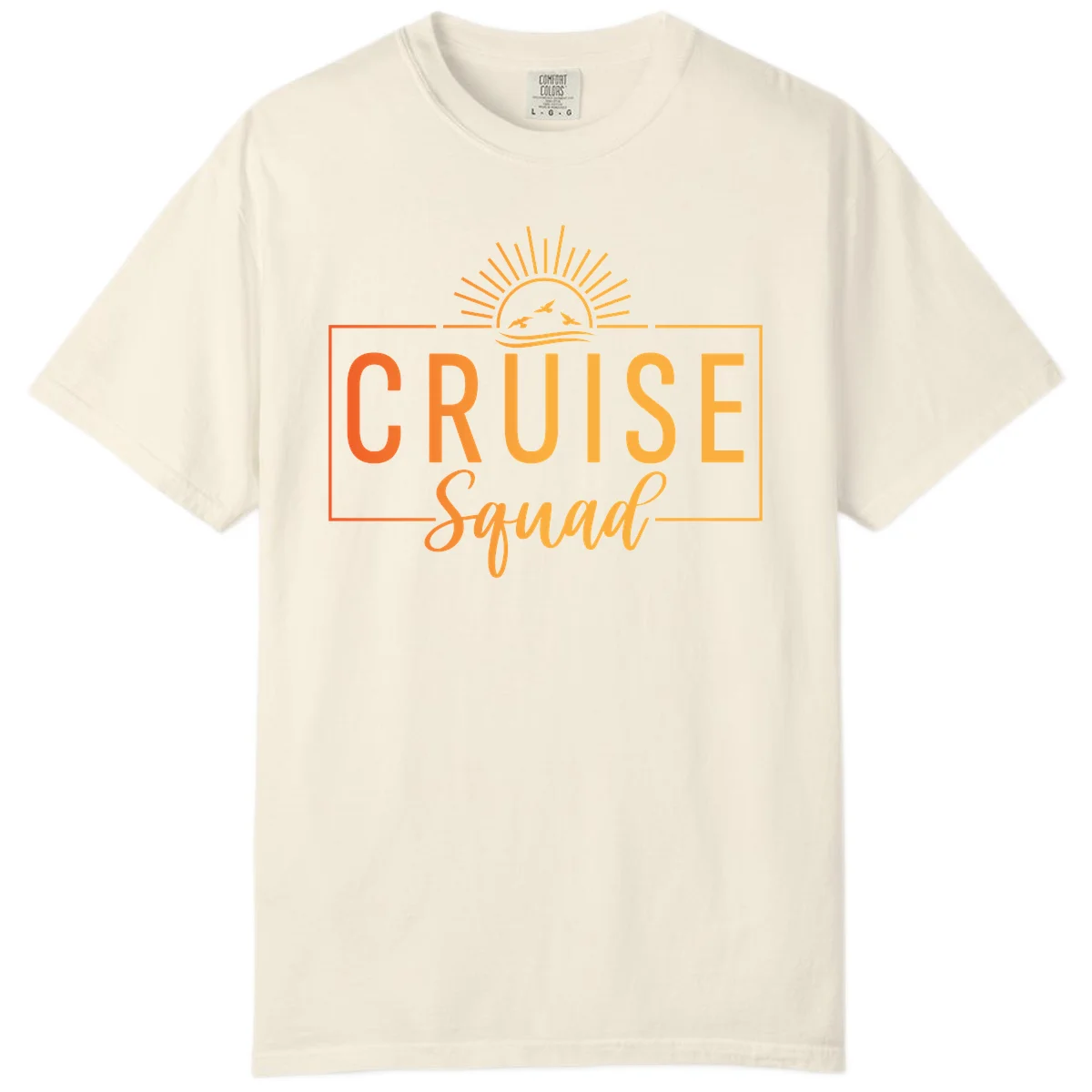 Cruise Squad Sunrise Comfort Color T-Shirt in Ivory
