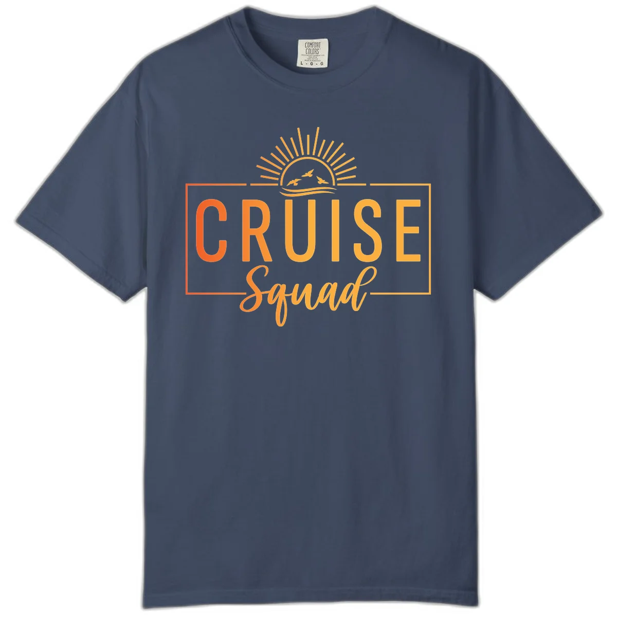 Cruise Squad Sunrise Comfort Color T-Shirt in Midnight