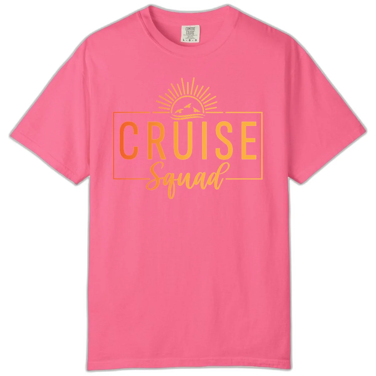 Cruise Squad Sunrise Comfort Color T-Shirt in Crunchberry