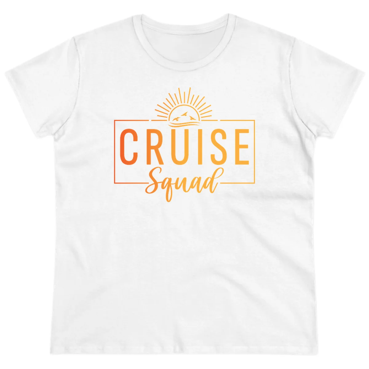 Cruise Squad Sunrise Ladies Tee in White