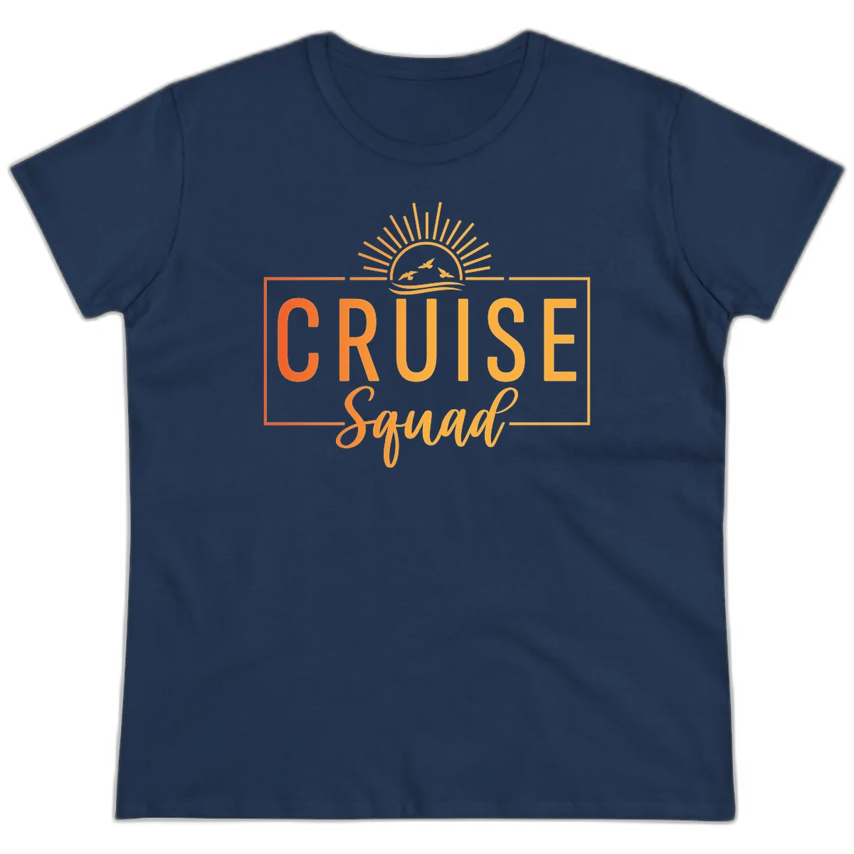 Cruise Squad Sunrise Ladies Tee in Navy