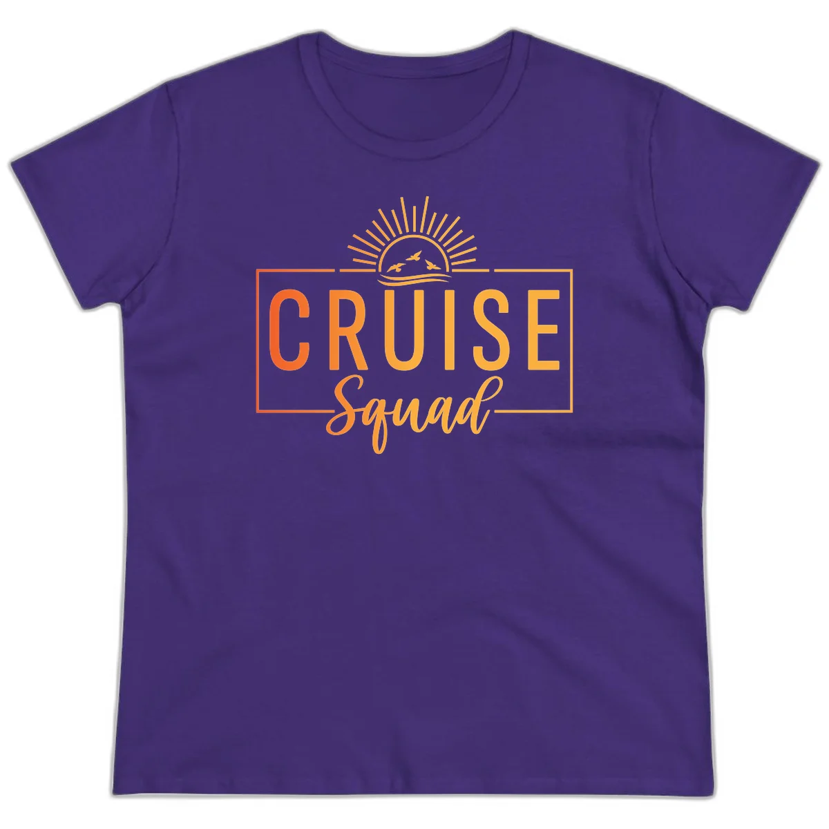 Cruise Squad Sunrise Ladies Tee in Purple