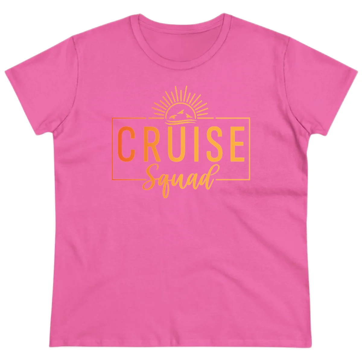 Cruise Squad Sunrise Ladies Tee in Azalea