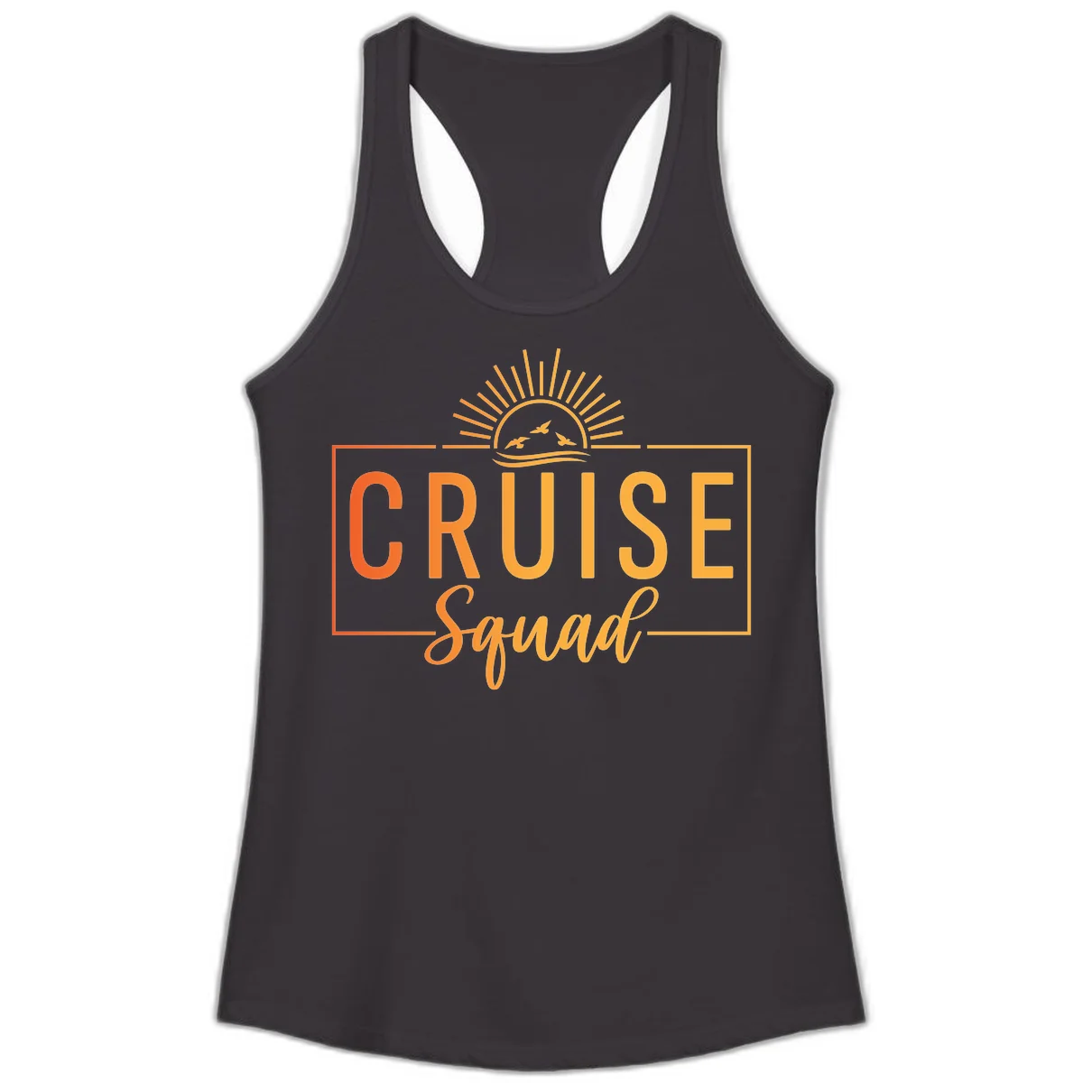 Cruise Squad Sunrise Ladies Tank Top in Black