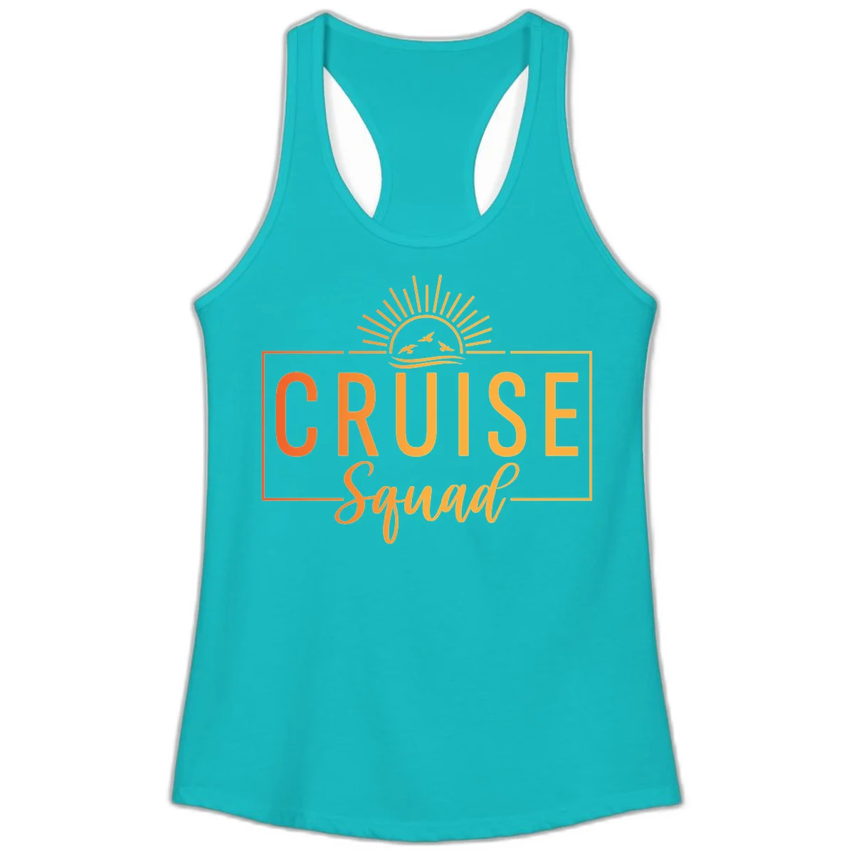 Cruise Squad Sunrise Ladies Tank Top in Tahiti Blue