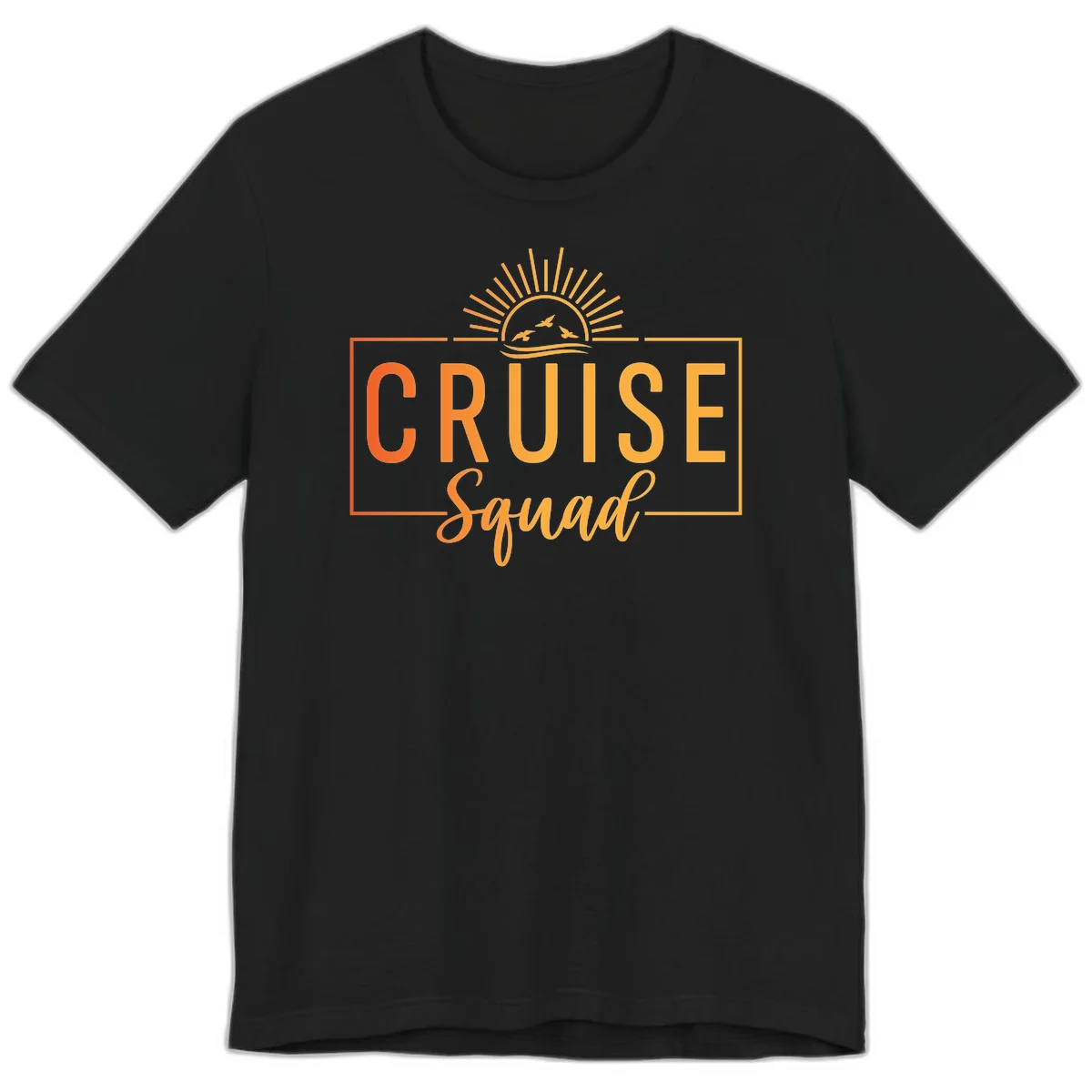 Cruise Squad Sunrise Premium T-Shirt in Black