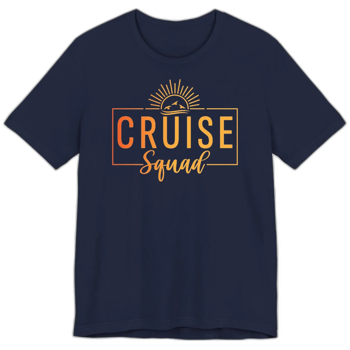 Cruise Squad Sunrise Premium T-Shirt in Navy