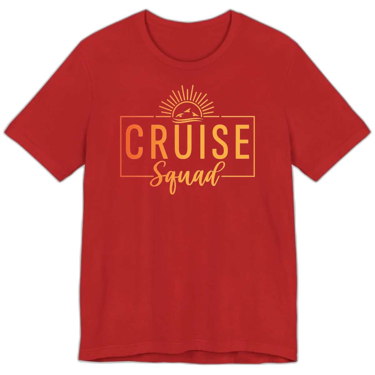 Cruise Squad Sunrise Premium T-Shirt in Red