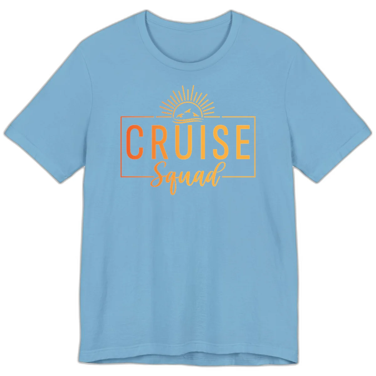Cruise Squad Sunrise Premium T-Shirt in Ocean Blue