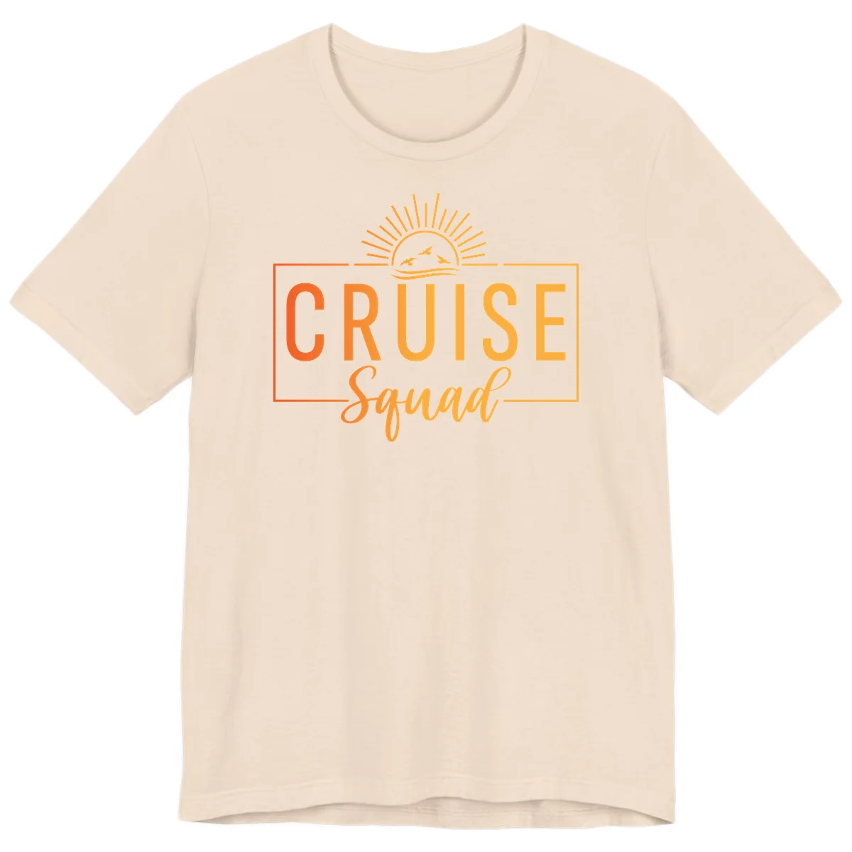 Cruise Squad Sunrise Premium T-Shirt in Soft Cream
