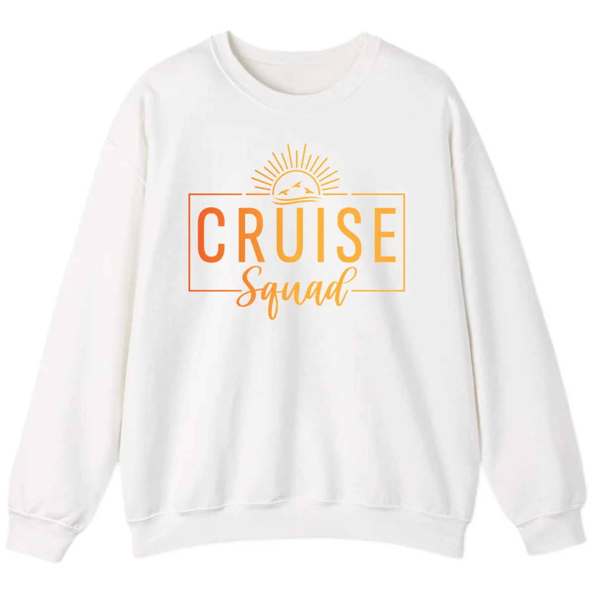 Cruise Squad Sunrise Crewneck Sweatshirt in White