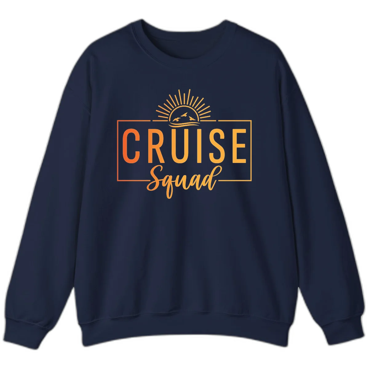 Cruise Squad Sunrise Crewneck Sweatshirt in Navy