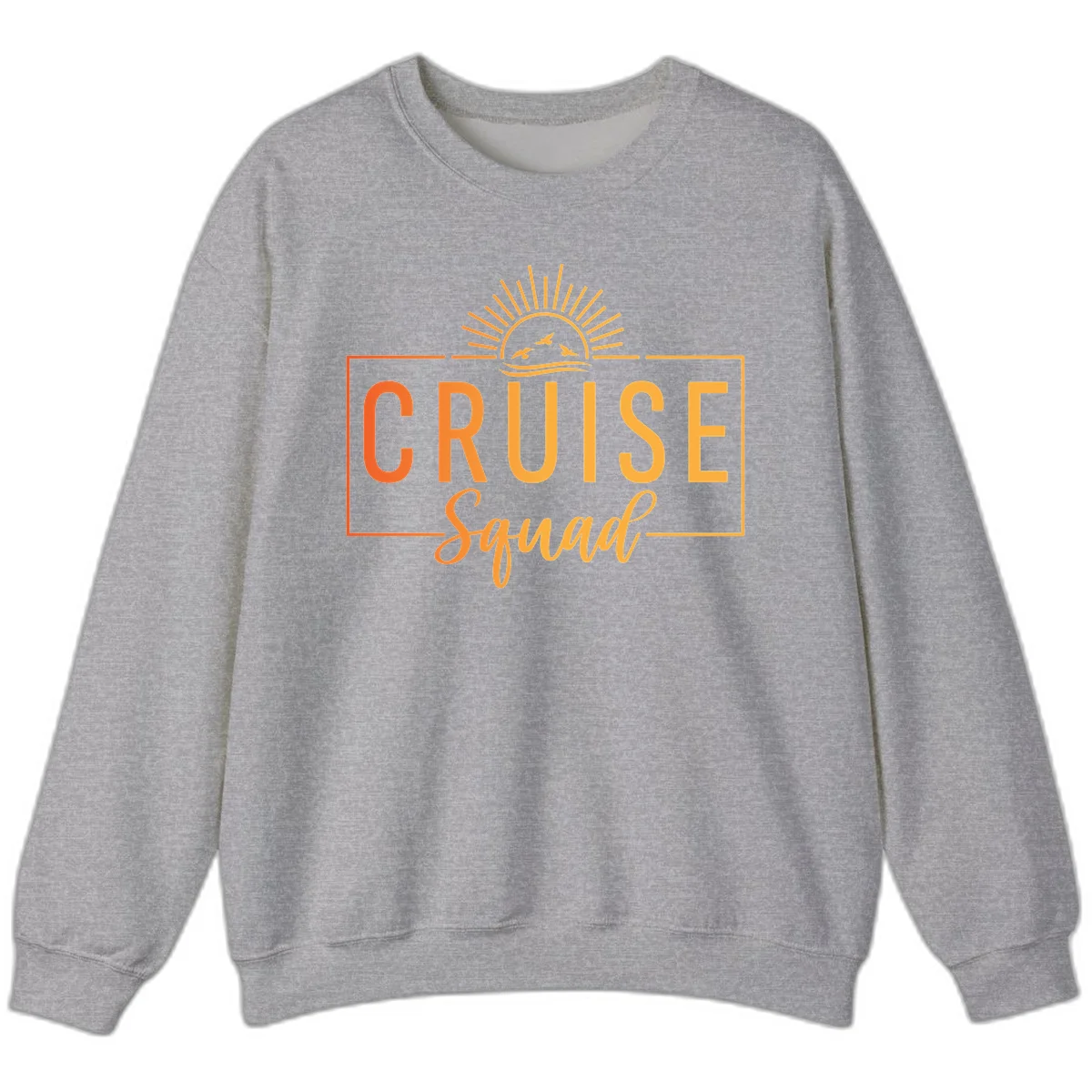 Cruise Squad Sunrise Crewneck Sweatshirt in Sport Grey