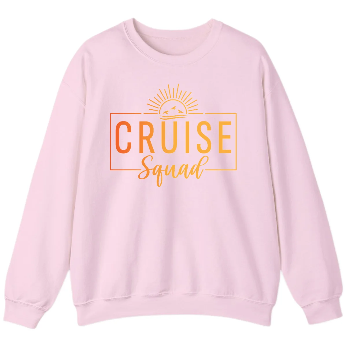 Cruise Squad Sunrise Crewneck Sweatshirt in Light Pink