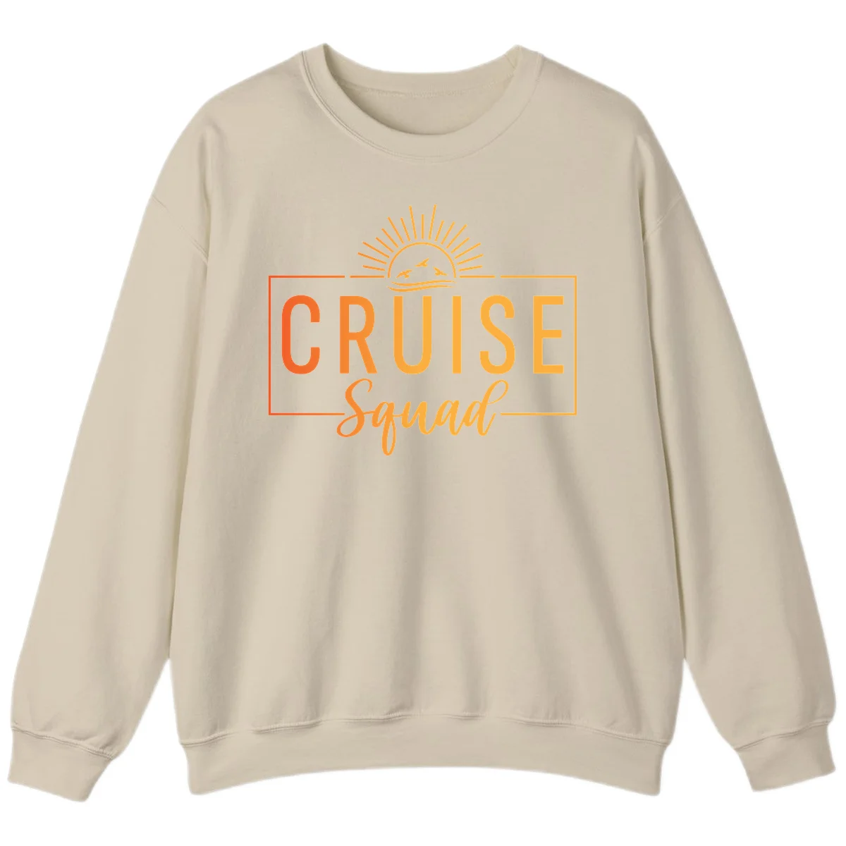 Cruise Squad Sunrise Crewneck Sweatshirt in Sand