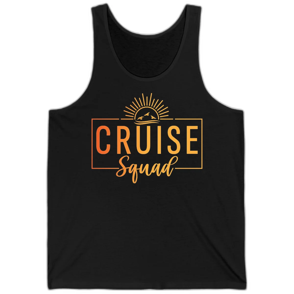 Cruise Squad Sunrise Tank Top in Black