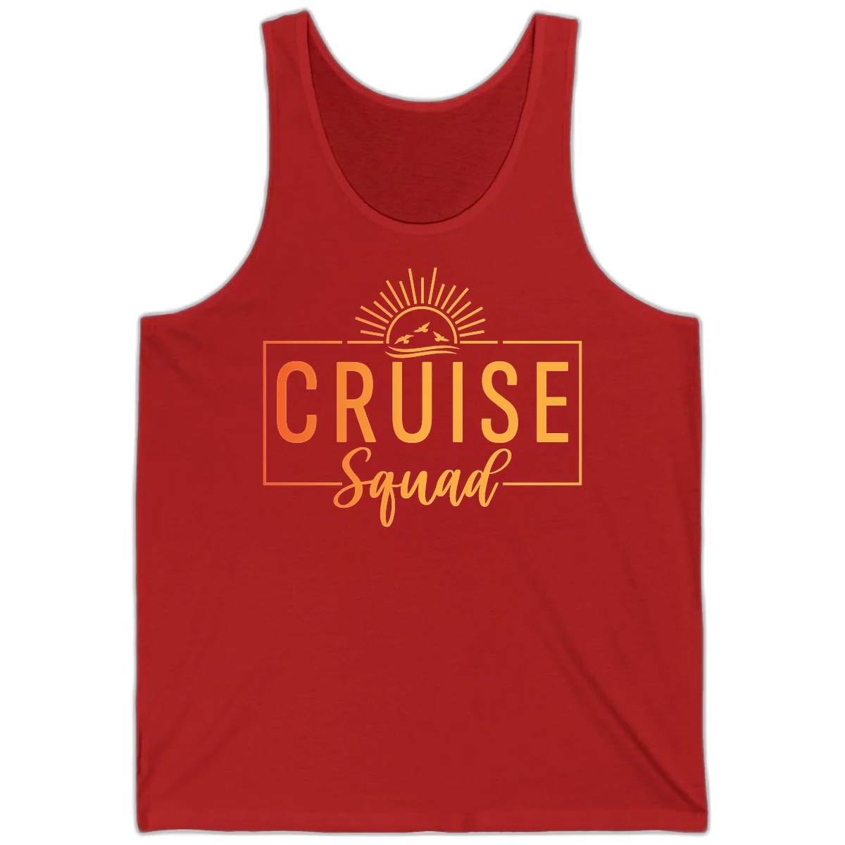 Cruise Squad Sunrise Tank Top in Red