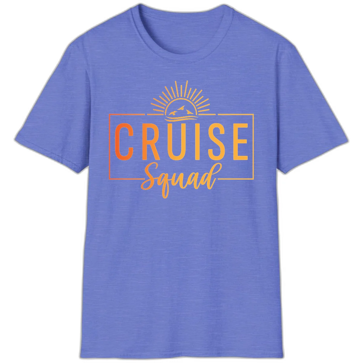 Cruise Squad Sunrise T-Shirt for Group Vacation in Heather Royal