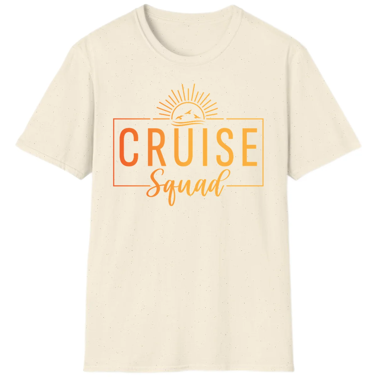 Cruise Squad Sunrise T-Shirt for Group Vacation in Natural