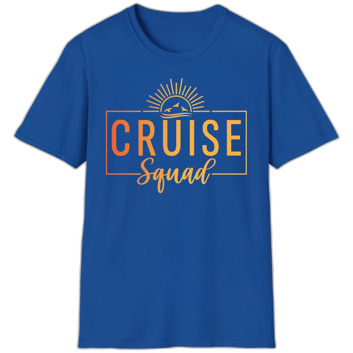 Cruise Squad Sunrise T-Shirt for Group Vacation in Royal