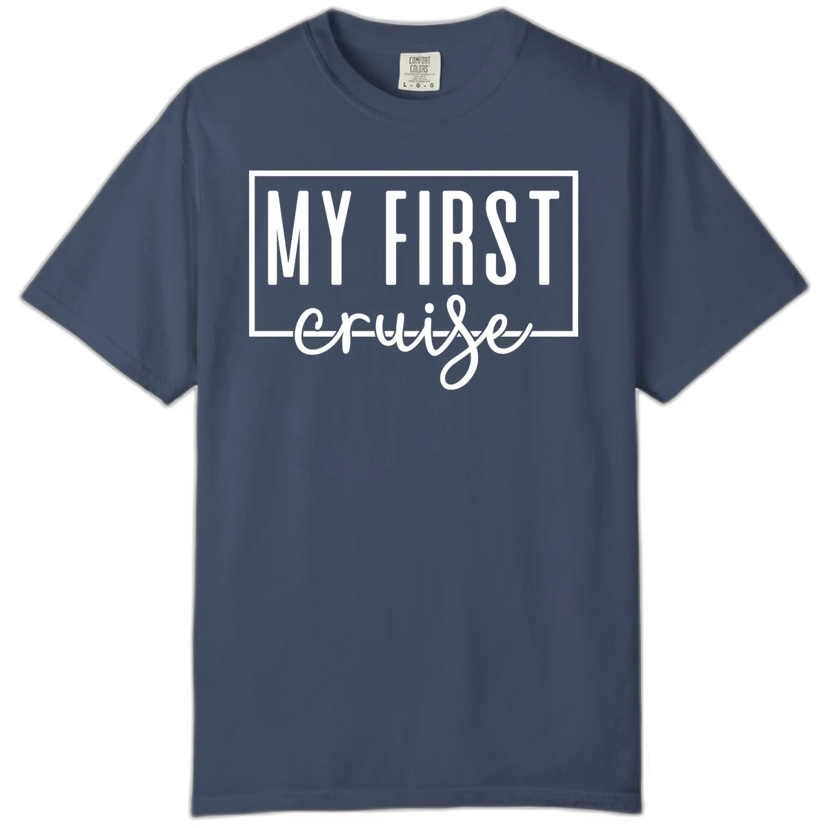 My First Cruise Comfort Color T-Shirt in Midnight