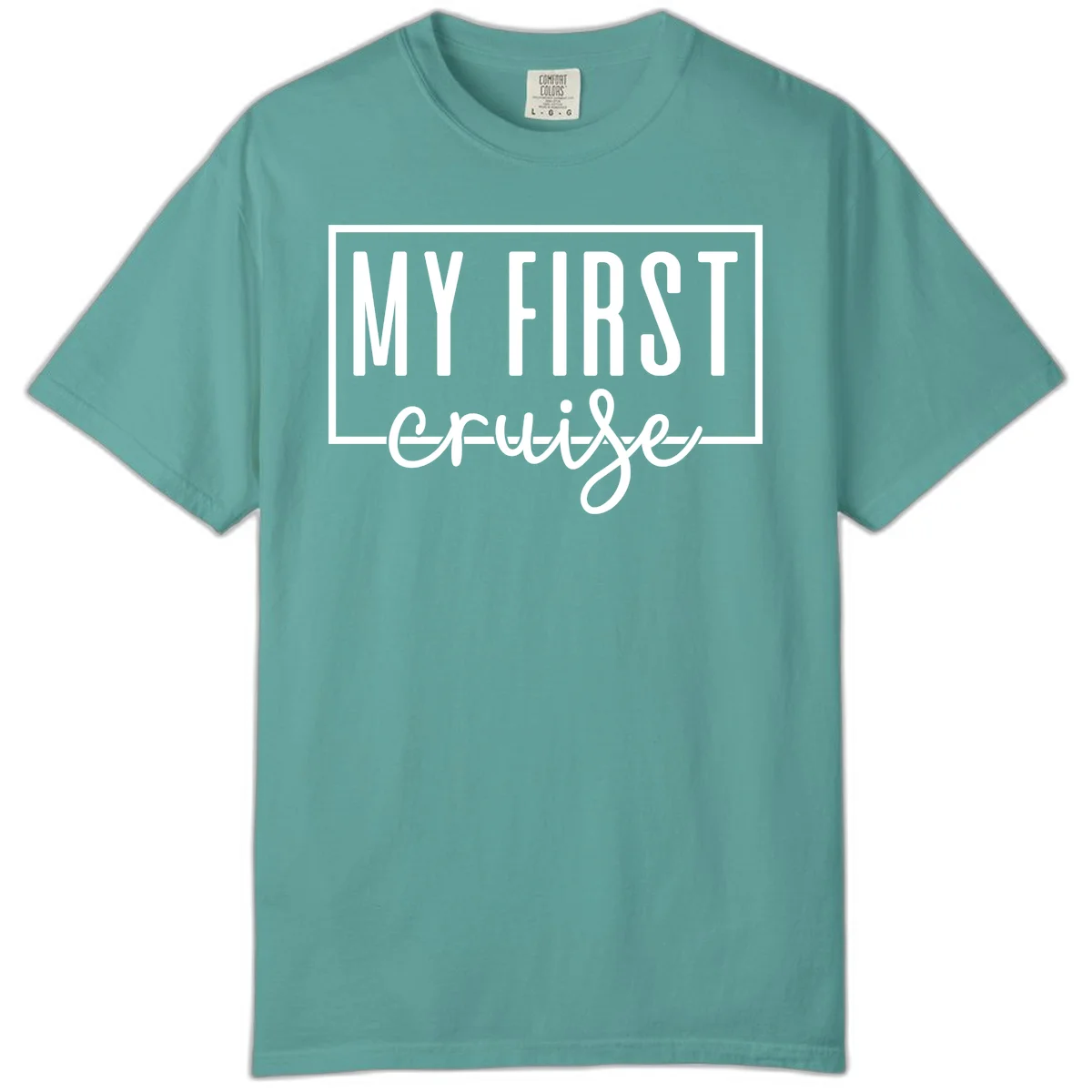 My First Cruise Comfort Color T-Shirt in Seafoam