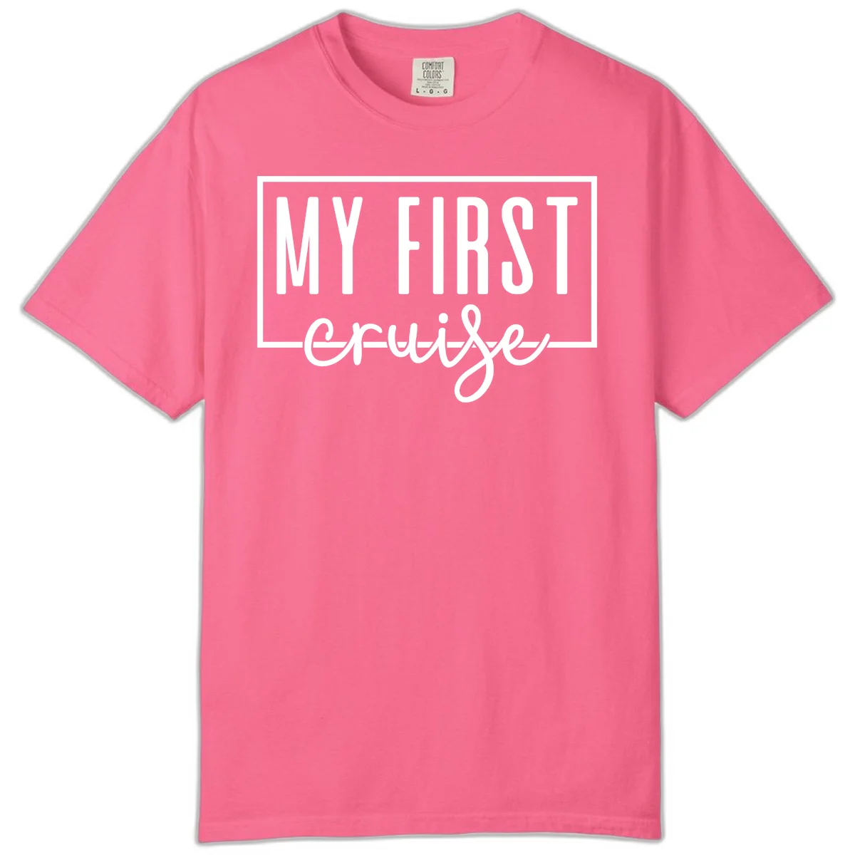 My First Cruise Comfort Color T-Shirt in Crunchberry