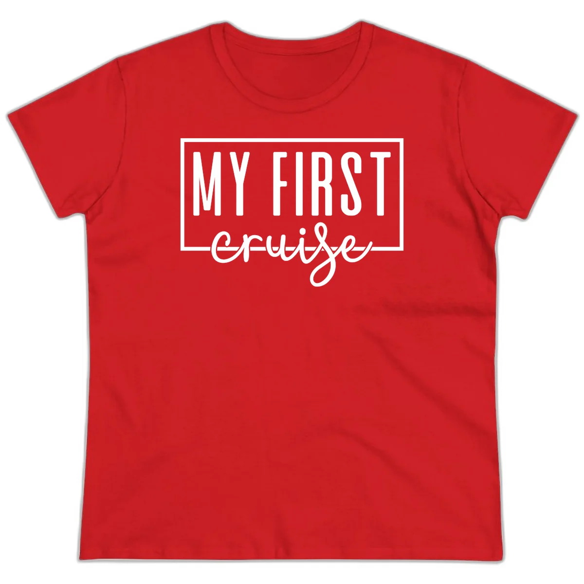 My First Cruise Ladies Tee in Red